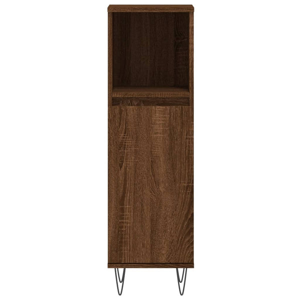 Badschrank Braun Eichenoptik 30x100cm
