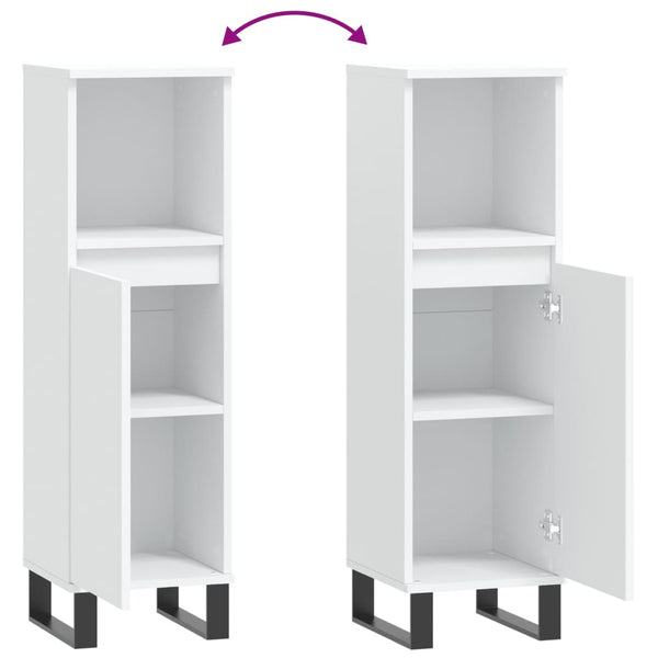 Weißer Badschrank 30x30x100cm
