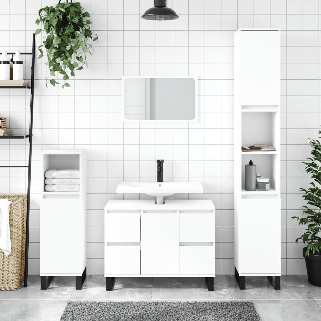 Weißer Badschrank 30x30x100cm