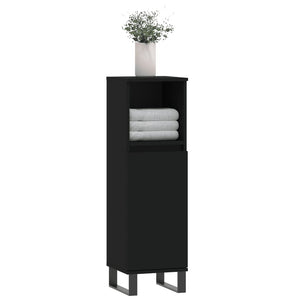 Schwarzer Badschrank 30x30x100 cm