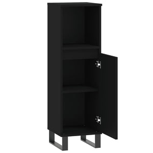 Schwarzer Badschrank 30x30x100 cm