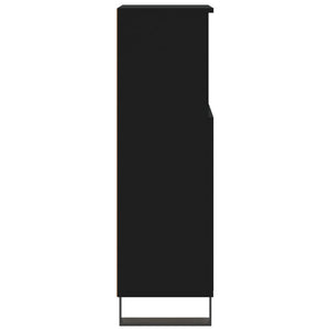 Schwarzer Badschrank 30x30x100 cm