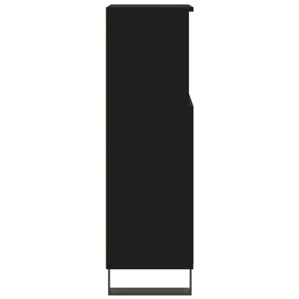 Schwarzer Badschrank 30x30x100 cm