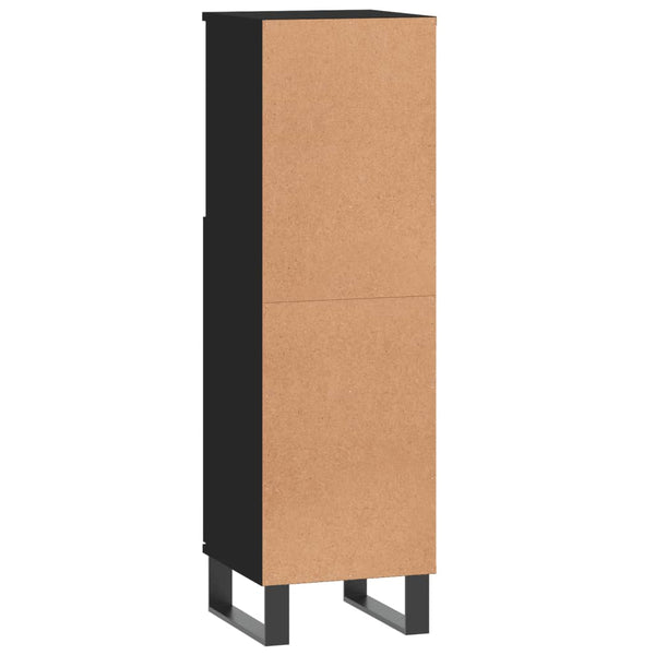 Schwarzer Badschrank 30x30x100 cm