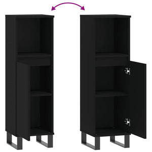 Schwarzer Badschrank 30x30x100 cm