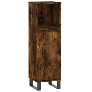 Badschrank Räuchereiche 30x30x100 cm