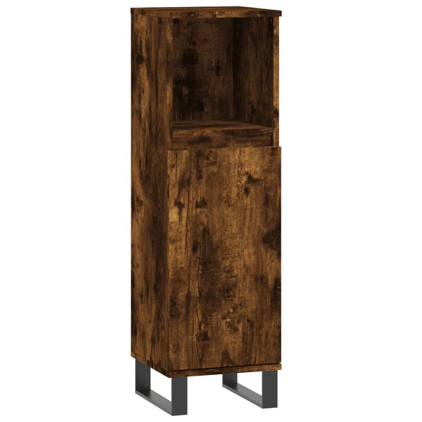 Badschrank Räuchereiche 30x30x100 cm