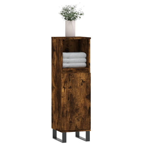 Badschrank Räuchereiche 30x30x100 cm