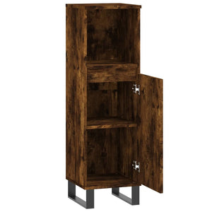 Badschrank Räuchereiche 30x30x100 cm
