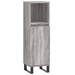 Badschrank Grau Sonoma 30x30x100 cm