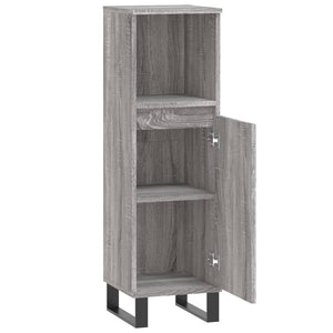 Badschrank Grau Sonoma 30x30x100 cm