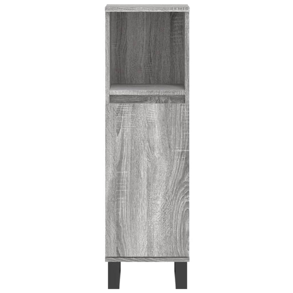 Badschrank Grau Sonoma 30x30x100 cm