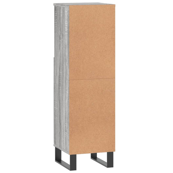 Badschrank Grau Sonoma 30x30x100 cm