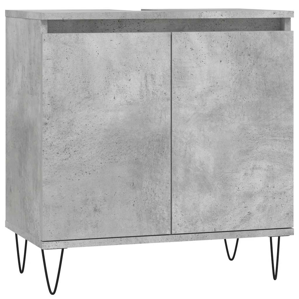 Betongrauer Badschrank, 58x33x60 cm