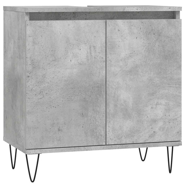 Betongrauer Badschrank, 58x33x60 cm