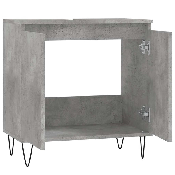 Betongrauer Badschrank, 58x33x60 cm