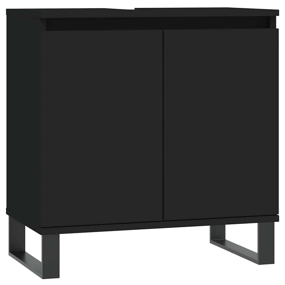 Schwarzer Badschrank 58x60 cm