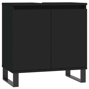 Schwarzer Badschrank 58x60 cm