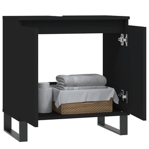 Schwarzer Badschrank 58x60 cm