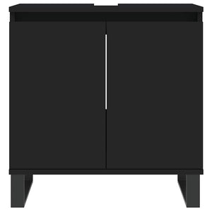 Schwarzer Badschrank 58x60 cm