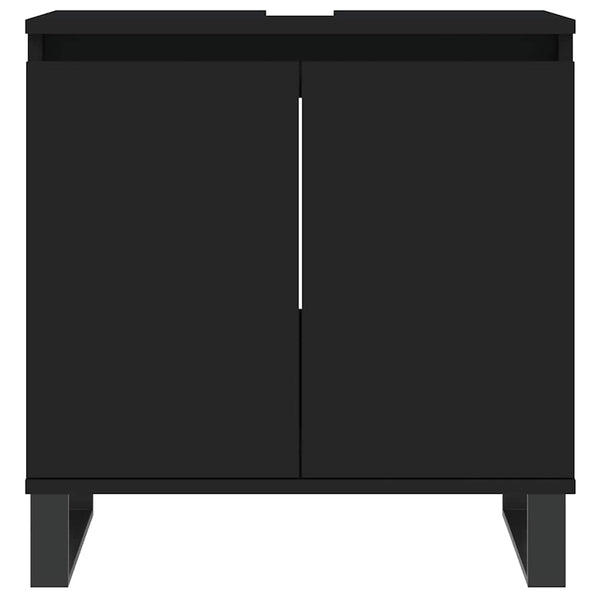 Schwarzer Badschrank 58x60 cm