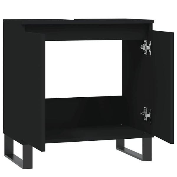 Schwarzer Badschrank 58x60 cm