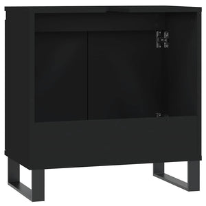 Schwarzer Badschrank 58x60 cm