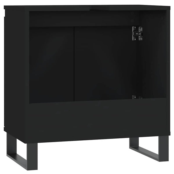Schwarzer Badschrank 58x60 cm