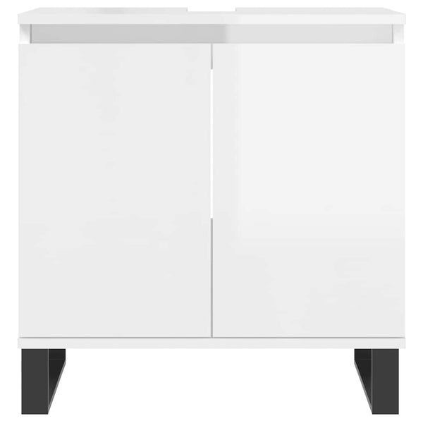 Hochglanz Badschrank Weiß 58x33x60cm
