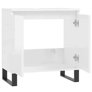 Hochglanz Badschrank Weiß 58x33x60cm