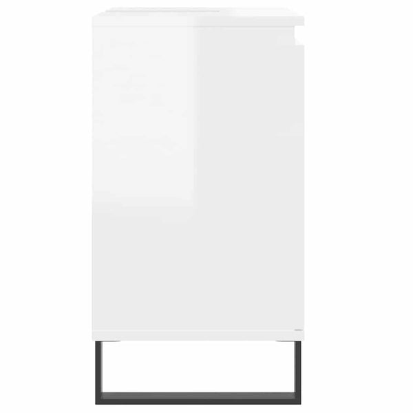 Hochglanz Badschrank Weiß 58x33x60cm