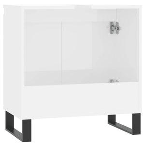 Hochglanz Badschrank Weiß 58x33x60cm