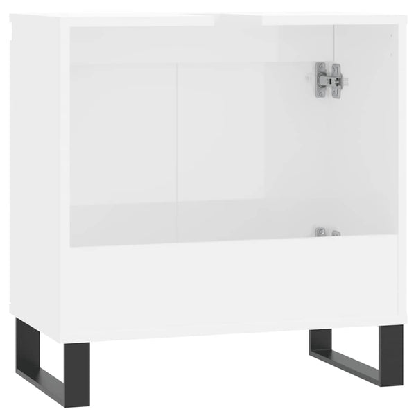 Hochglanz Badschrank Weiß 58x33x60cm