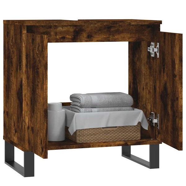 Badschrank Räuchereiche 58x33x60 cm
