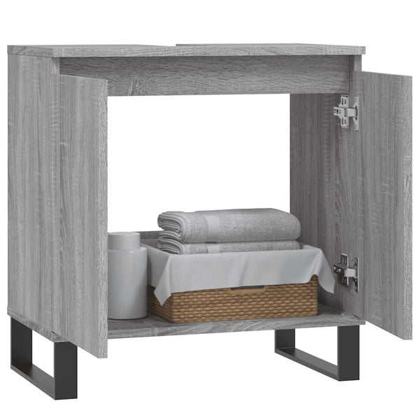 Badschrank Grau Sonoma 58x33x60 cm