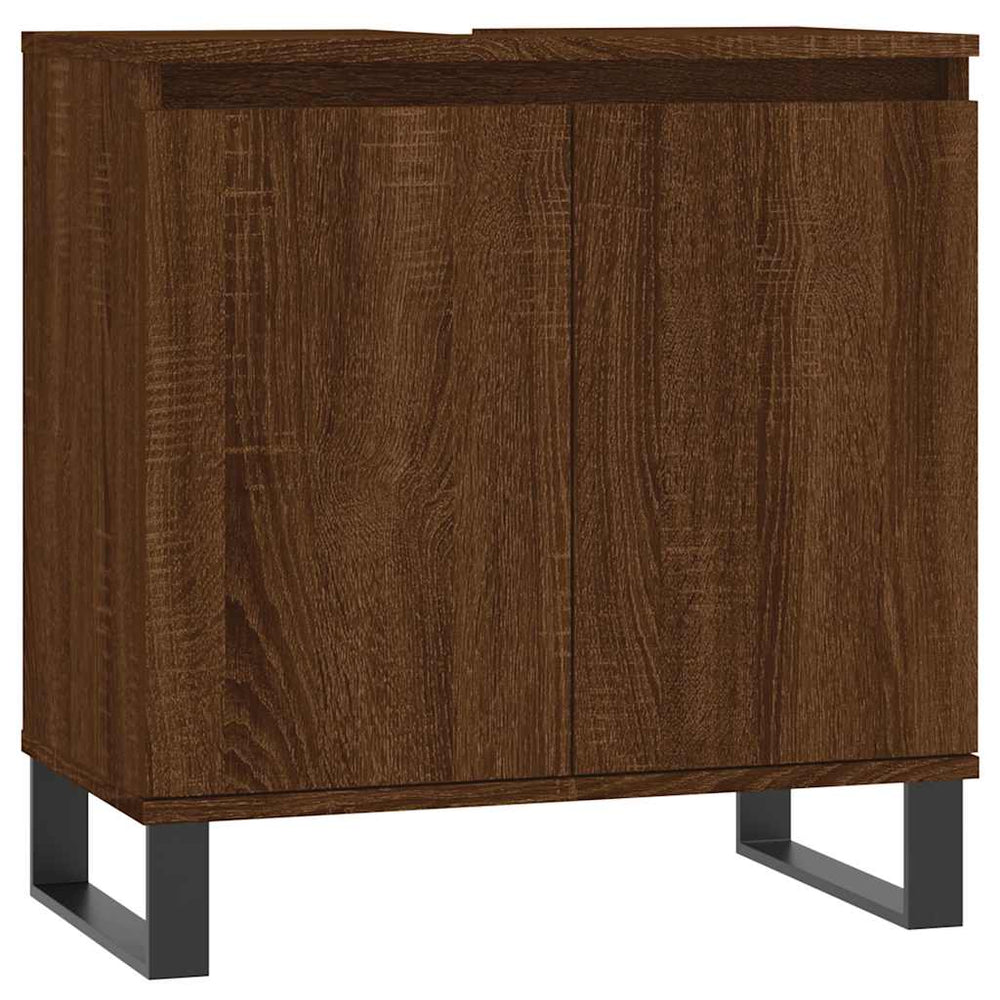 Badschrank Braun Eichen-Optik 58x33x60 cm
