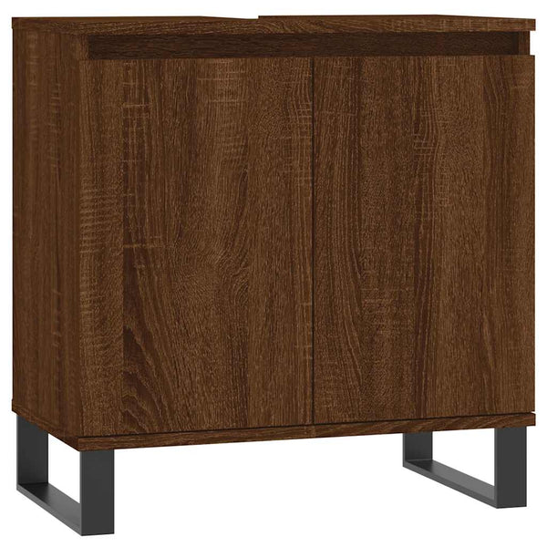 Badschrank Braun Eichen-Optik 58x33x60 cm