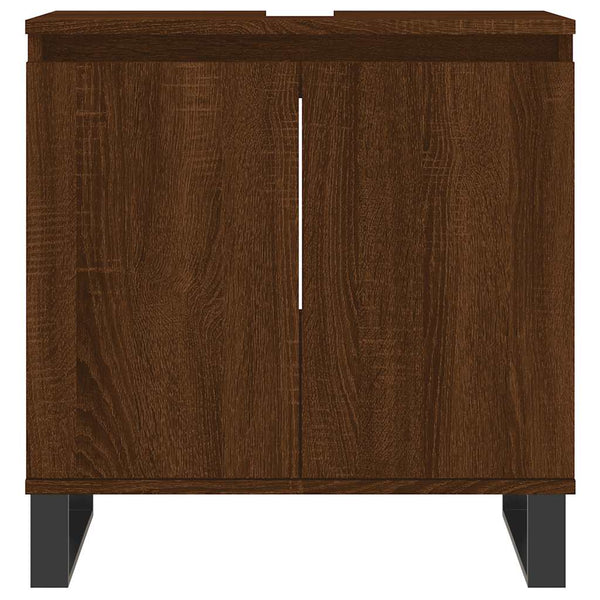 Badschrank Braun Eichen-Optik 58x33x60 cm