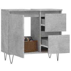 Badschrank Betongrau 65x60 cm
