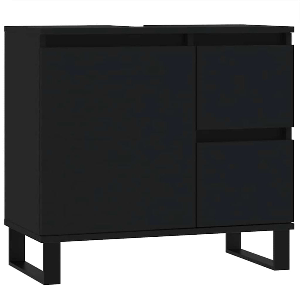 Schwarzer Badschrank 65 cm