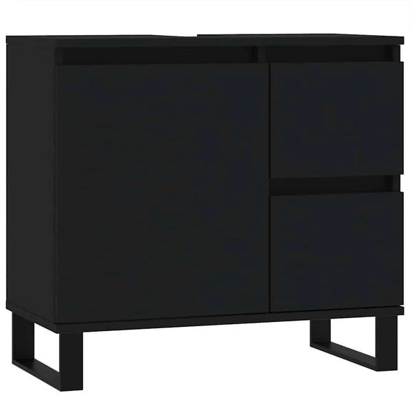 Schwarzer Badschrank 65 cm
