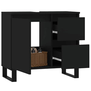 Schwarzer Badschrank 65 cm