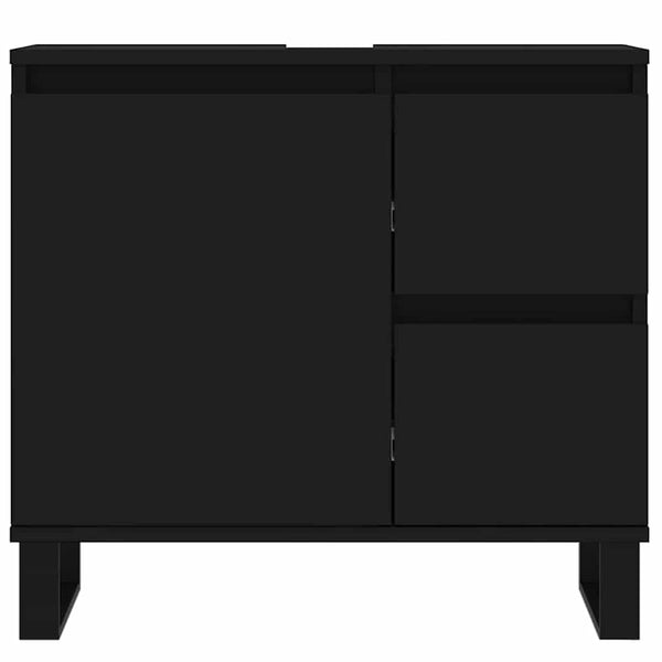 Schwarzer Badschrank 65 cm