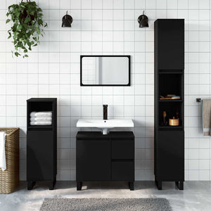 Schwarzer Badschrank 65 cm