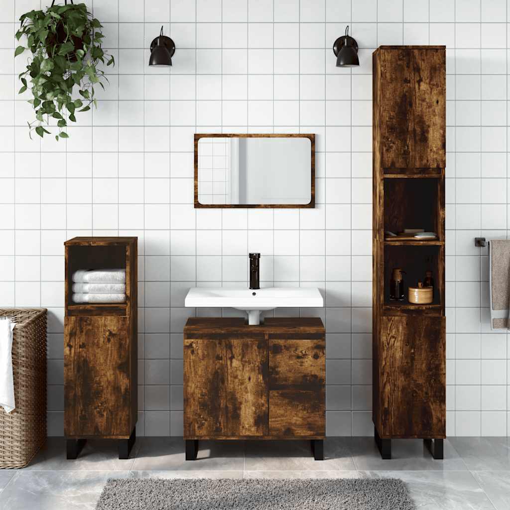 Badschrank Räuchereiche 65 cm