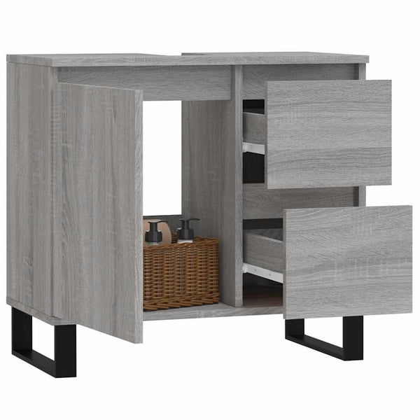 Badschrank Grau Sonoma 65x33x60 cm