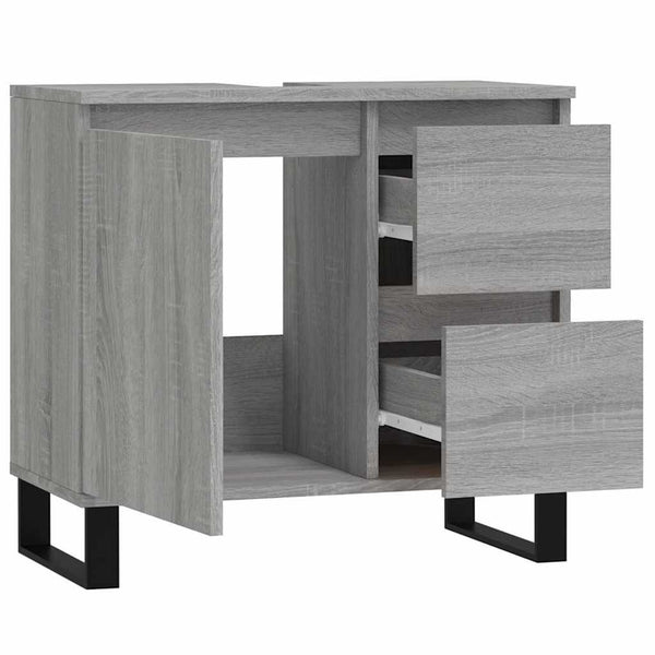 Badschrank Grau Sonoma 65x33x60 cm