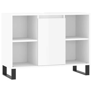 Hochglanz Badschrank Weiß 80cm