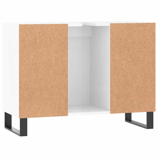 Hochglanz Badschrank Weiß 80cm