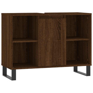 Badschrank Braun Eichenoptik 80 cm